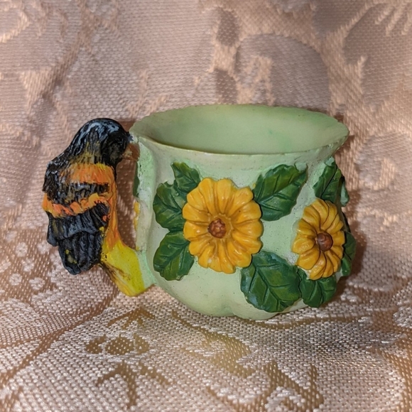 Vintage Resin Miniature Bird Teacups Set Of 5 - Picture 6 of 16